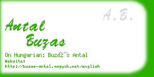 antal buzas business card
